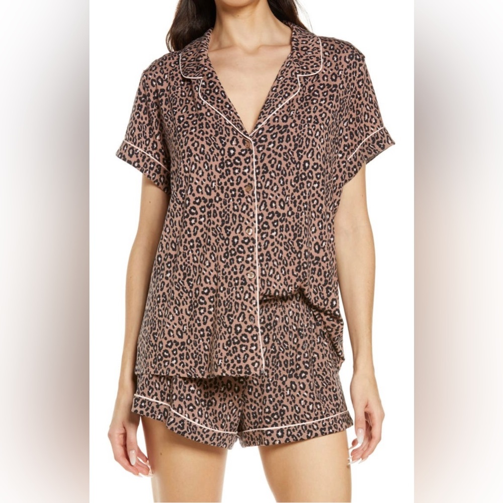 NORDSTROM Moonlight Eco Short Pajamas in Leopard (L)